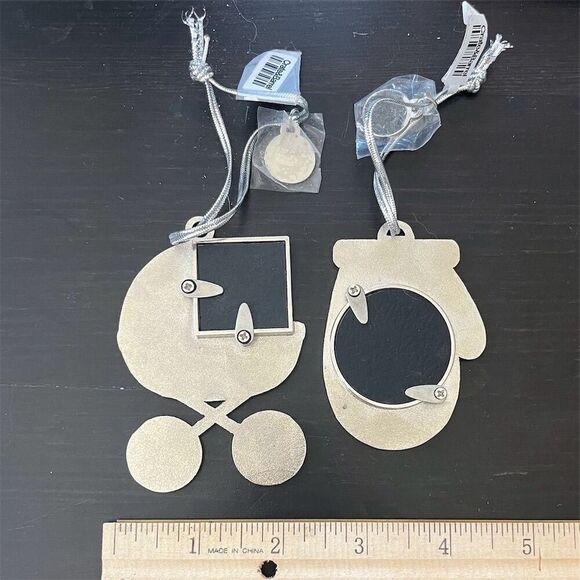 Crate & Barrel Personalizable Baby's First Christmas Ornaments Set of 2 - Picture 4 of 4